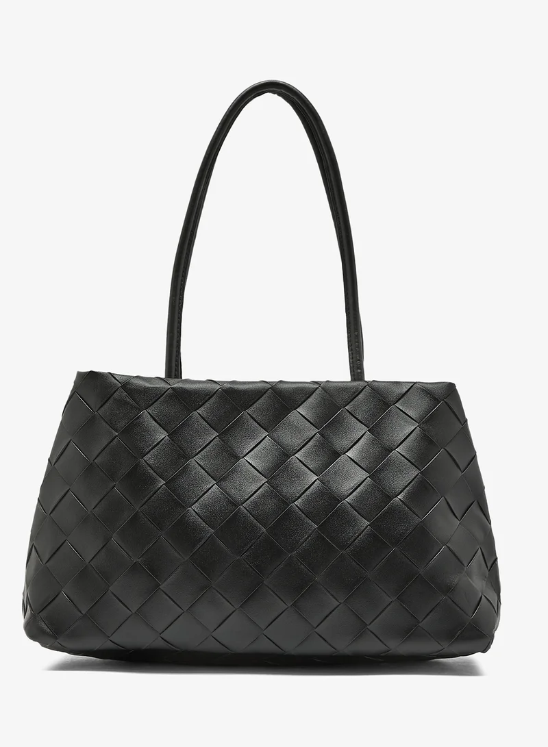 ايلا حقيبة يد منسوجة بتفاصيل نسيج